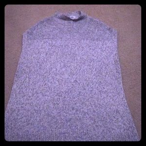 Grey Knitted Sleeveless Sweater Tunic Medium